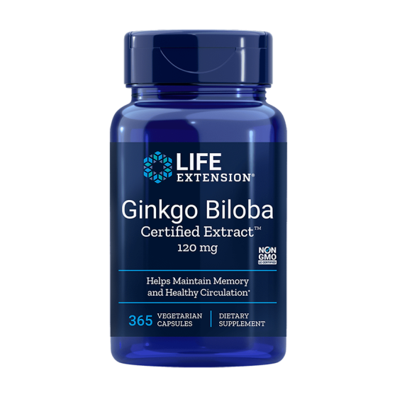 Life Extension Ginkgo Biloba Certified Extract 120mg 100 κάψουλες